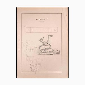 Norbert Meyre, Exercise, Drawing in Pencil, Early 20th-Century