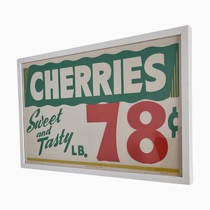 Vintage Cherries Sign, 1960s