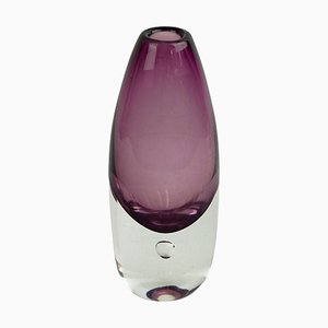 Scandinavian Purple Amethyst Sommerso Vase by Ernest Gordon for Afors