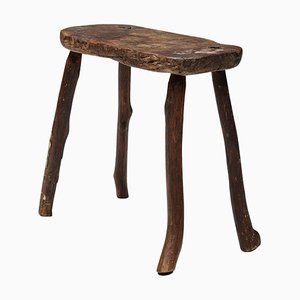 Tabouret Wabi Sabi à 4 Pieds, France, 1940s