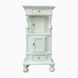 Classical Side Cabinet in White Lacquered Pine, 1800