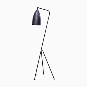 Lampadaire Grasshopper en Métal Noir par Greta Magnusson