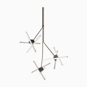 Steel and Brass Olvidada Triple Lamp by Pepe Cortes for Bd Barcelona