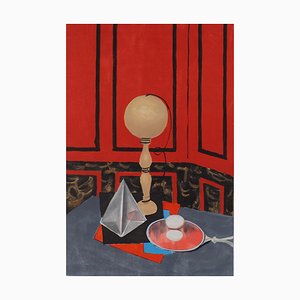 Roger Chapelain-Midy, Surrealist Still Life with Bilboquet, 20th Century, Original Lithograph