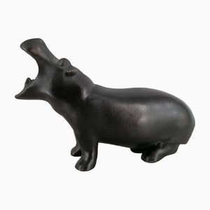 Reproduction du Chant de l'Hippopotame en Résine dans le Style de François Pompon