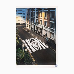 JR, Finding Hope, Night View, Paris, France, 2020, Lithograph