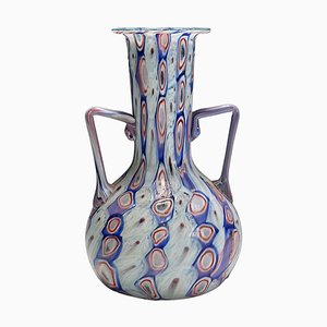 Large Millefiori Vase with Handles in Murano from Fratelli Toso, 1920s