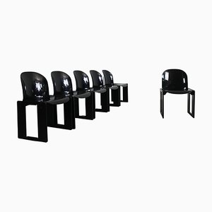 Dialogo Chairs in Oak and Fiberglass by Afra & Tobia Scarpa for B&b, 1970s, Set of 6