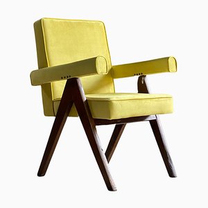 PJ-010803 Committee Chair in Yellow by Pierre Jeanneret, 1953s