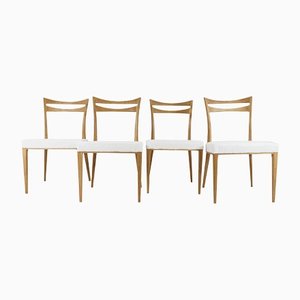 Skandinavische Stühle aus Eiche & Bouclé, 4er Set