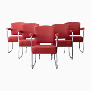 Fauteuil Bauhaus en Acier Tubulaire Chromé