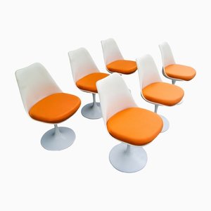 Fibreglas Tulip Dining Chairs by Eero Saarinen & Rudi Bonzanini, Set of 6