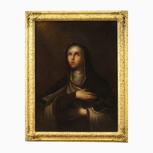 Hl. Teresa von Avila, 18. Jh., Öl auf Leinwand, Gerahmt