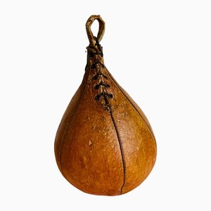 Balón de boxeo antiguo de cuero