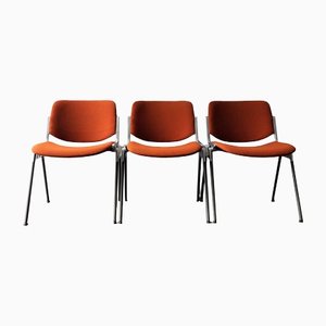 Italian DSC 106 Stacking Chairs by Giancarlo Piretti for Castelli, 1960s, Set of 3