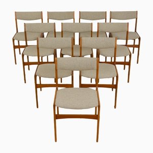 Teak Stühle von Erik Buch für Anderstrup Stolefabrik, 1960er, 10er Set