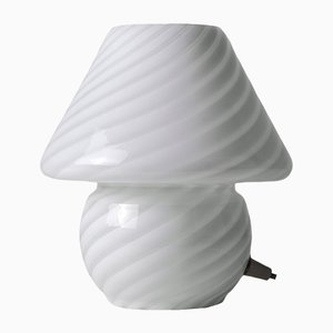 Swirl Mushroom Tischlampe aus Muranoglas von Paolo Venini