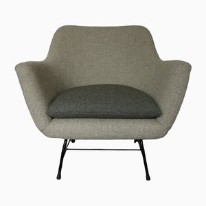 Vintage German Cocktail Chair in Green Boucle, 1950