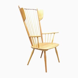 Sillón de orejas de cerezo de Albert Haberer para Fleiner, años 40