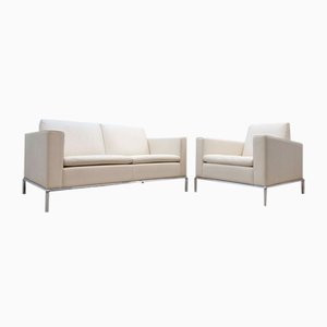 Ds-4 Leather Sofa and Armchair from de Sede, Set of 2