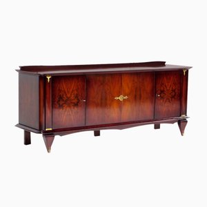 French Art Deco Rio Rosewood and Walnut Sideboard by Jules Leleu, 1930s