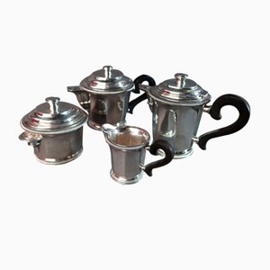 Art Deco Tea and Coffee Set in Silver from Christofle, Set of 4