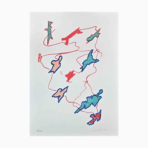 Giulio Turcato, Leaves, Original Screen Print, 1973