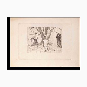 Pierre Puvis De Chavannes, Saint Jean Le Baptiste, Gravure à l'Eau-Forte, Fin du 19ème Siècle