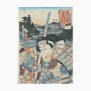 Stampa Woodblock di Utagawa Kunisada, metà XIX secolo