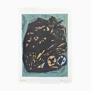 Primo Conti, Abstract Composition, Original Lithograph, 1973