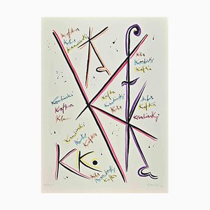 Rafael Alberti, Letter K, Original Lithograph, 1972