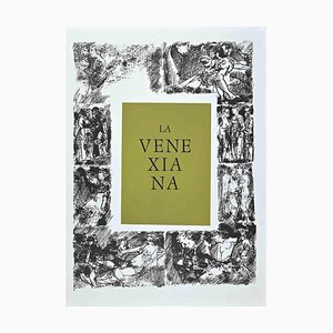 Carlo Mattioli, La Venexiana, Grabado original, años 70