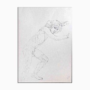 Anthony Roaland, Portrait of a Boy, Pencil Drawing, 1980