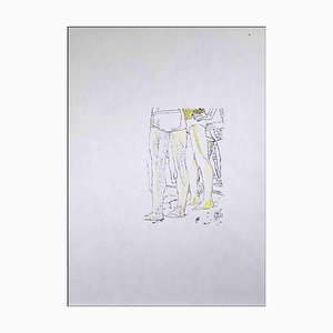 Anthony Roaland, the Men, Pen Drawing, 1980