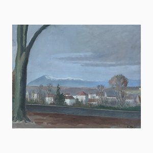 Eugène Louis Martin, Vue Sur La Montagne, 1952, Oil on Canvas, Framed