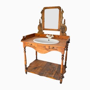 Antique Spanish Washing and Dressing Table with Mirror