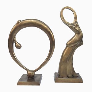 Circle of Life Skulptur, 1980er, Bronze