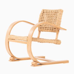 Armchair in Rope and Beech by Adrien Audoux & Frida Minet, 1950