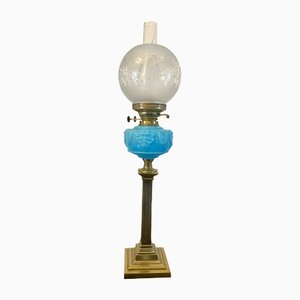 Lámpara de aceite victoriana antigua de latón