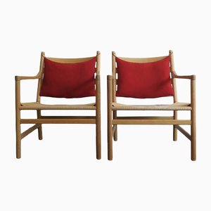 Set of Scandinavian CH44 Armchairs by Hans J. Wegner for Carl Hansen, 1950s