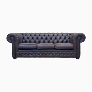 Leather 3-Seater Chesterfield Sofa, 1990s