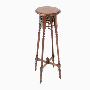 Mesa o soporte para plantas modernista de roble, década de 1900