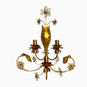 Large Gilded Murano Glass Sconce