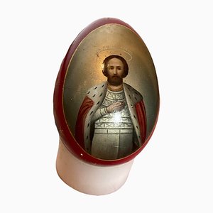 Russian Easter Egg with Alexander Nevsky from Lukutin