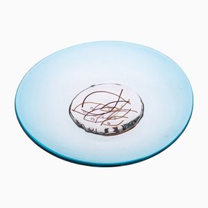Italian Murano Glass Dish by Alfredo Barbini for General Tito, 1960s