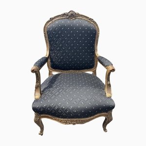 French Gilt Bergere Armchair