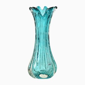 Vintage Murano Bullicante Glass Vase, 1960s