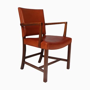 Mahogany and Goat Leather Chair by Kaare Klint for Rud Rasmussen