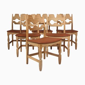 Razorblade Dining Chairs by Henning Kjærnulf, Set of 6