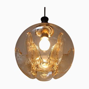 Lampada a sospensione Mid-Century in vetro di Murano di Mazzega, Italia, anni '70